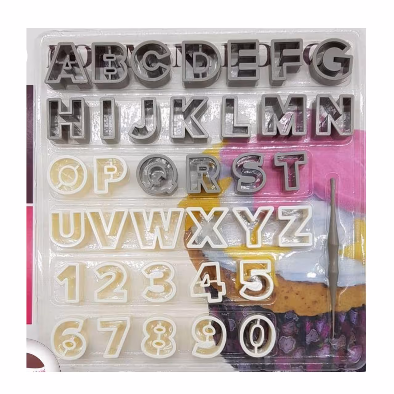 کاتر حروف و اعداد لاتین دو رنگ