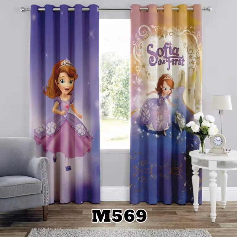 پرده سه بعدی طرح دخترانه