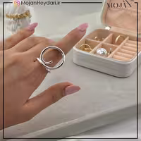 انگشتر زنانه آبکاری نقره رنگ ثابت کد ta10002