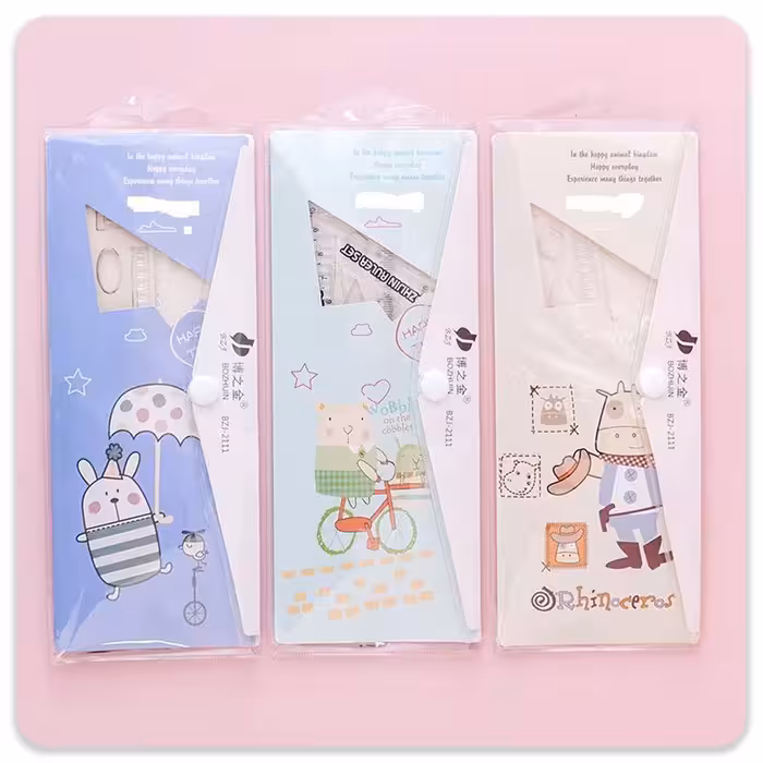 ست خط کش گونیا حیوانات بازیگوش