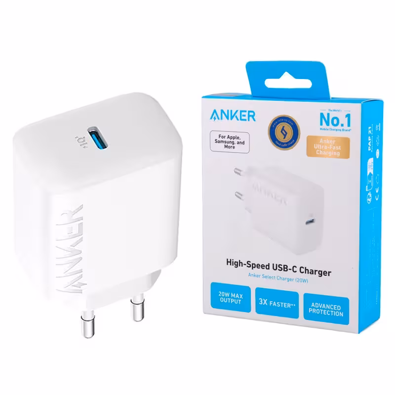 شارژر 20 وات انکر ̣Select Charger 3A سفید