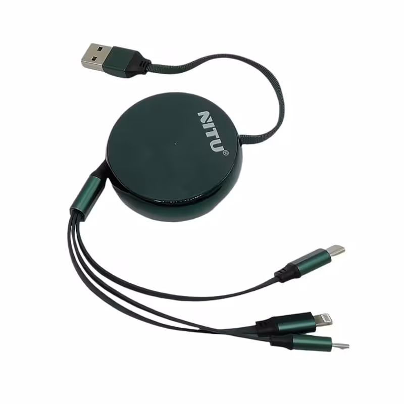 کابل 3 سر میکرو و تایپ سی و آیفون نیتو مدل NITU NT-UC090 3 in 1