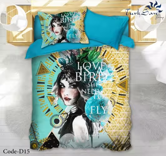 سرویس لحاف روتختی ترکسان کد D15 یکنفره 4 تکه