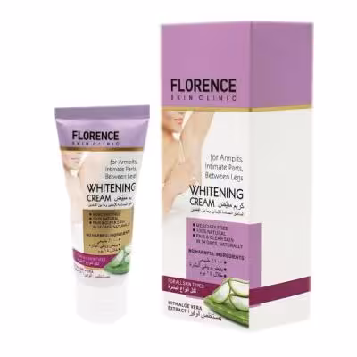 کرم سفید کننده بدن و زیر بغل مدل آلوئه ورا فلورانس 50 گرمی