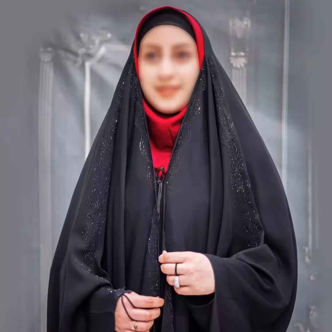 چادر جده نگین دار مدل شقایق