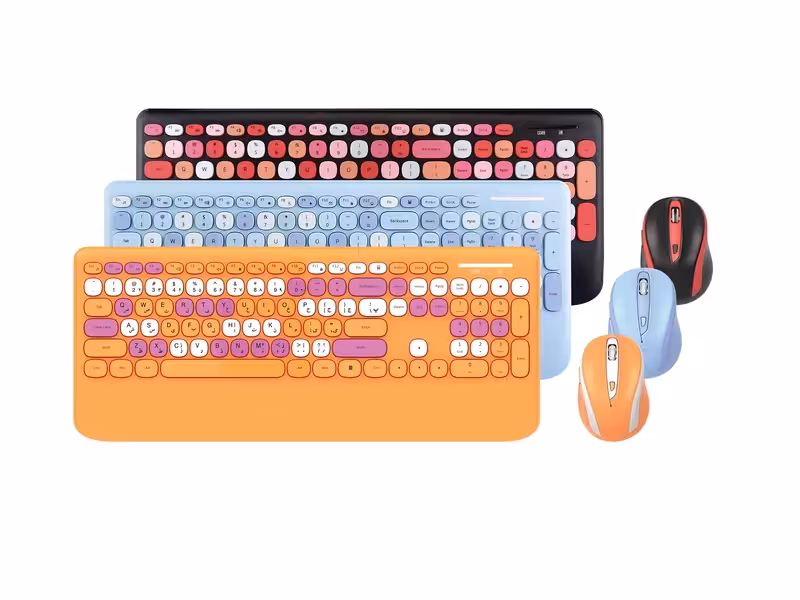 کیبورد و موس بی سیم هترون مدل HKCW350