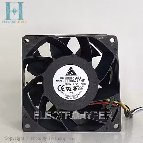 فن 8x8x3.8 سه سیم DELTA 24V DC