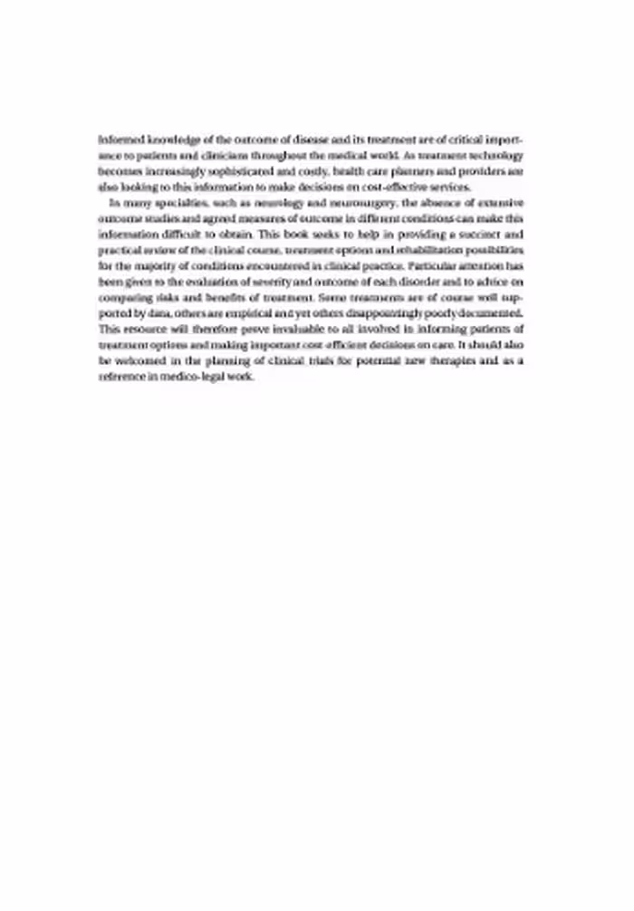 خرید و دانلود نسخه کامل کتاب Outcomes in Neurological &amp; Neurosurgical Disorders