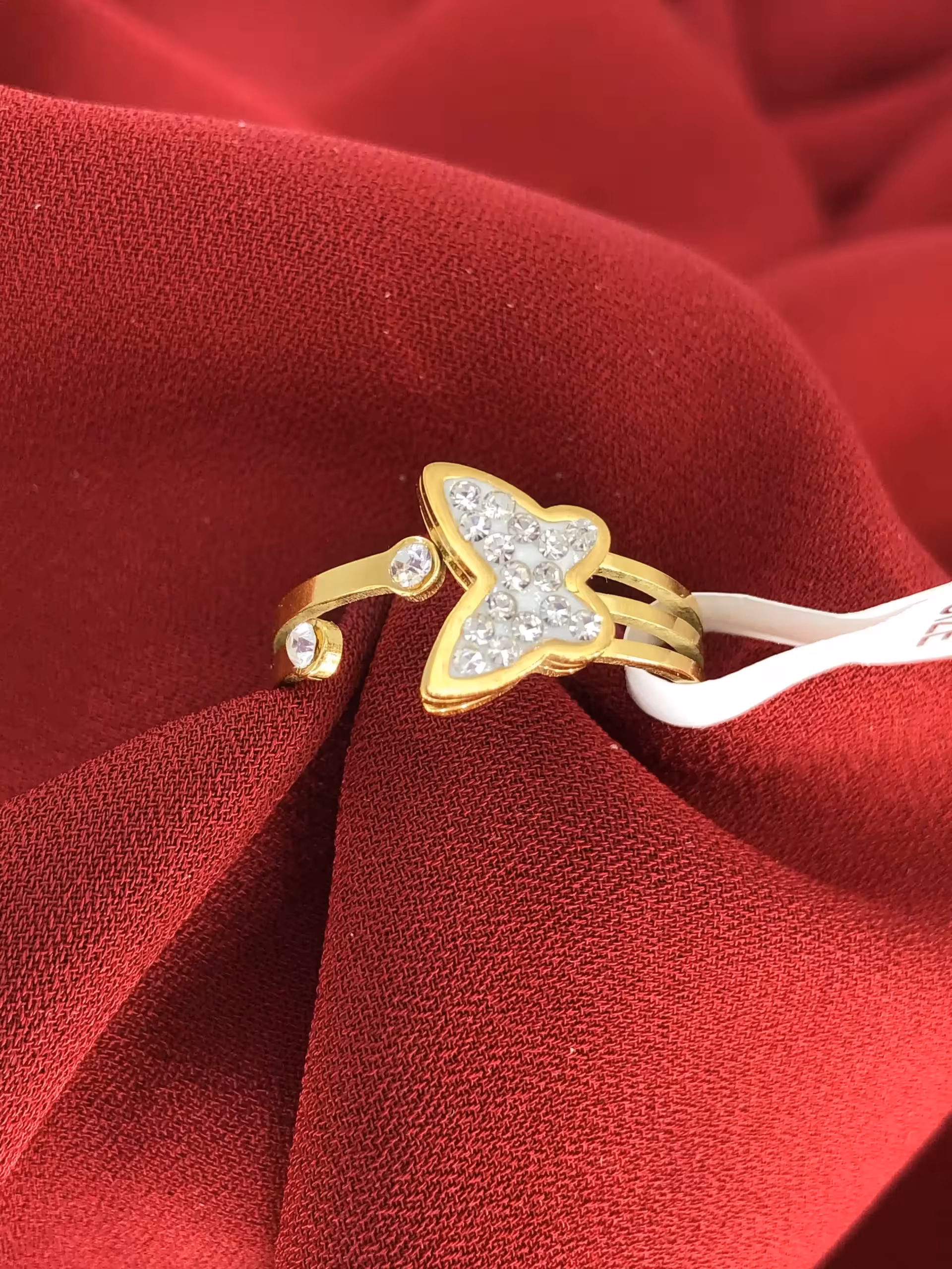 انگشتر دو رینگ پروانه