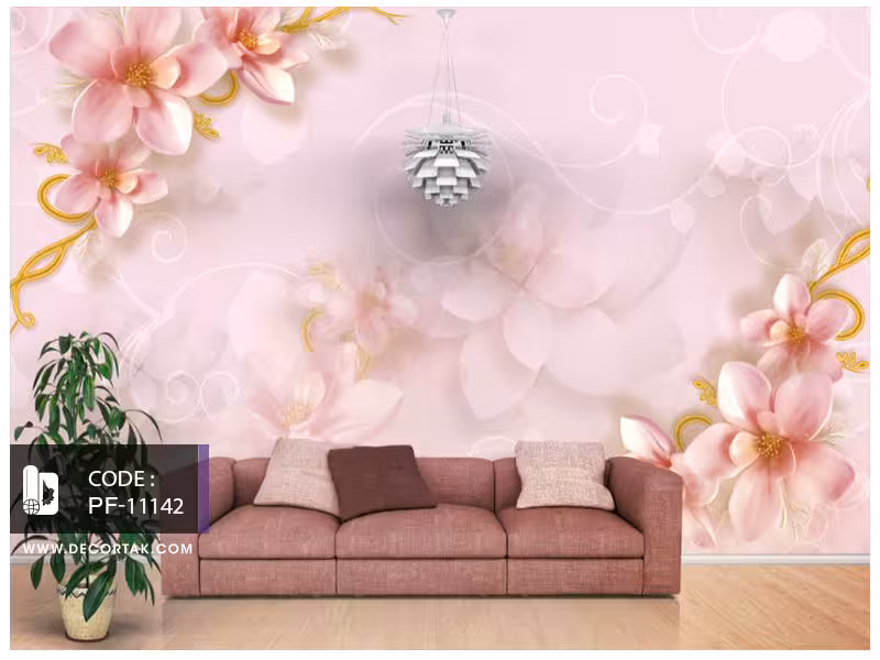 پوستر سه بعدی طرح گل کد PF-11142