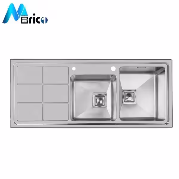 سینک اخوان کد 304 توکار دو لگنه