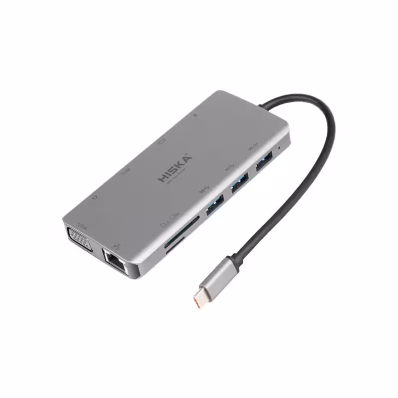 هاب 11 پورت Type-C هیسکا مدل HISKA HR-55