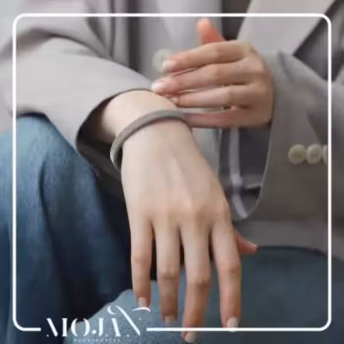 دستبند استیل حصیری کد 502