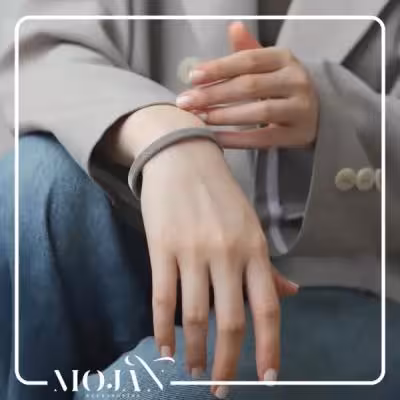 دستبند استیل حصیری کد 502