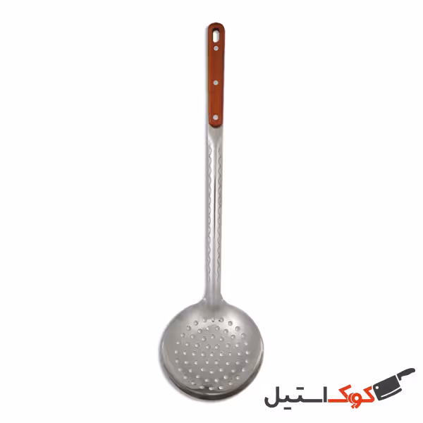 کفگیر دسته چوبی طرح دار خارجی