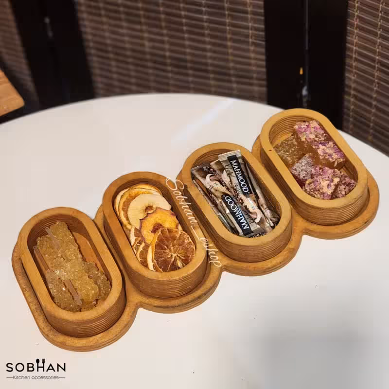 اردو خوری 4 خانه بیضی پیاله دار