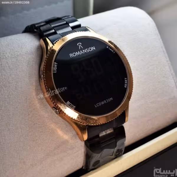 ROMANSON NO:9137 دیجیتالی کاملا ضدآب رومانسون دیجیتال ضدآب ،، کلا فلزی ،، فول امکانات با قاب مسی ،، فول استیل