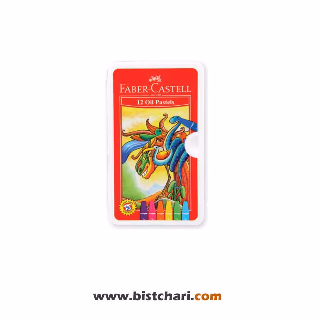 پاستل روغنی شش ضلعی 12 رنگ طرح اژدها کد 120063ON برند فابرکاستل Faber Castell
