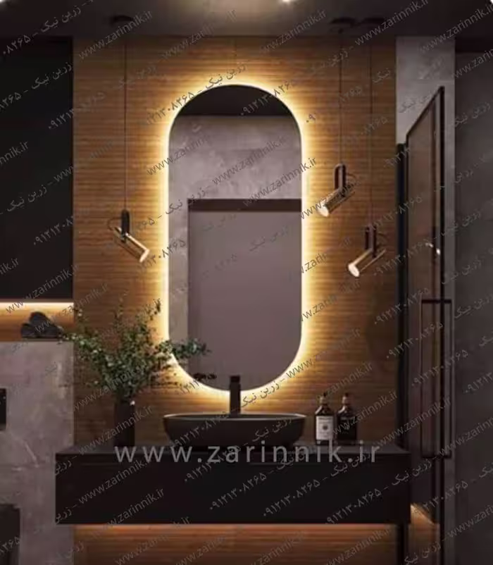 آینه دستشویی مدرن زرین نیک مدل AD036