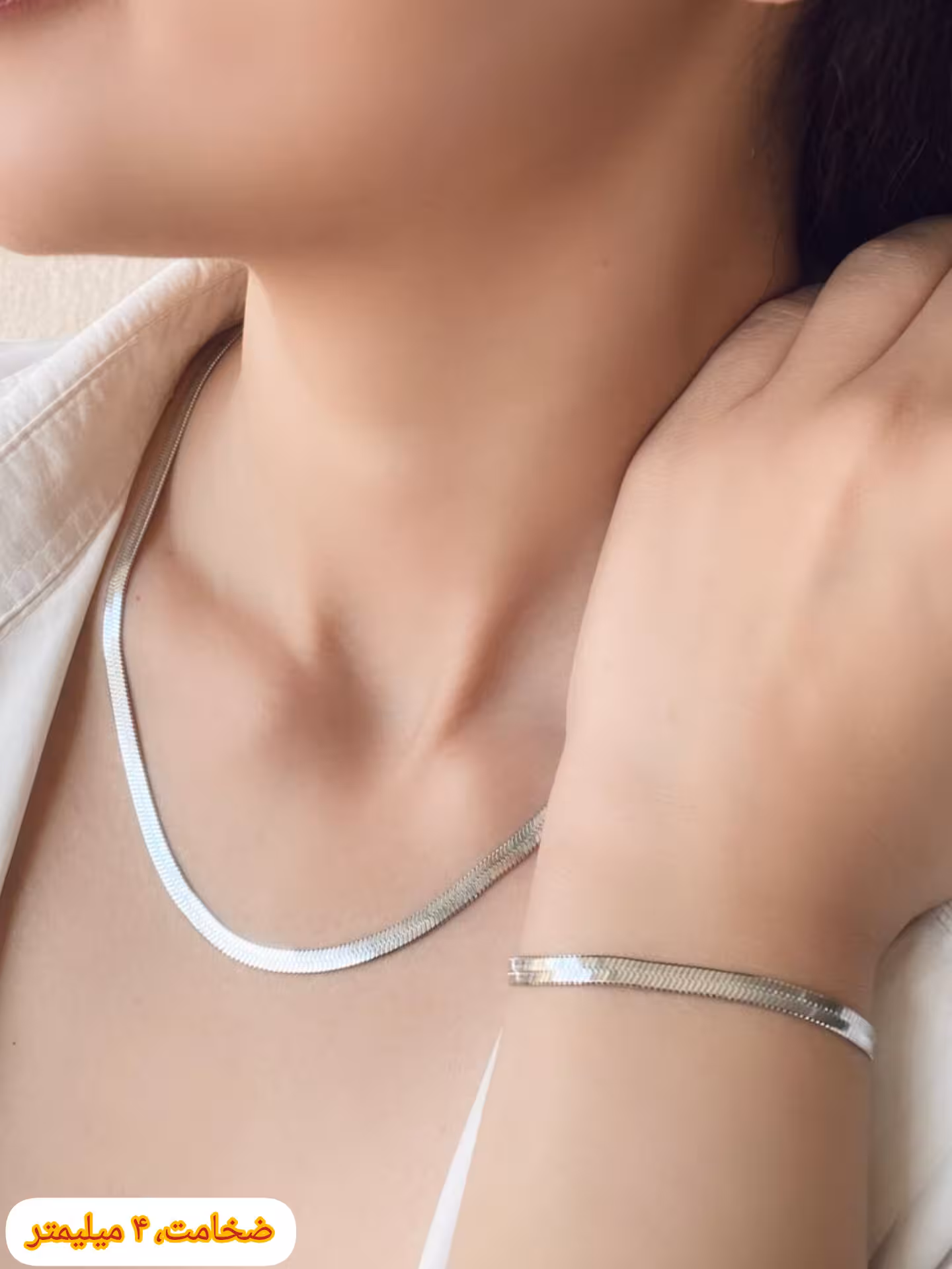 زنجیر استیل مدل ماری، طول 45 سانتیمتر، با انواع رنگ و ضخامت