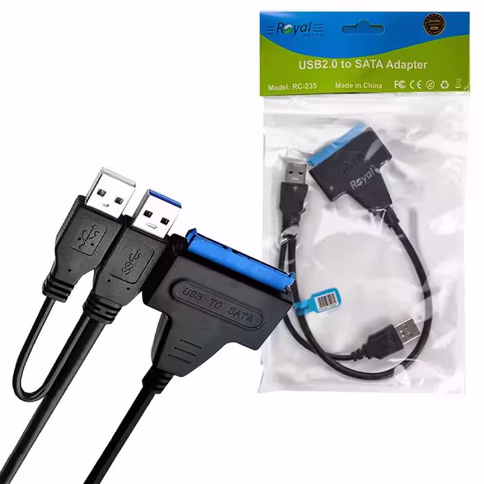 تبدیل USB2.0 به Sata رویال Royal RC-235 USB2.0 to Sata Adapter