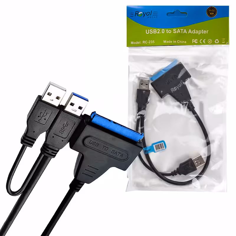 تبدیل USB2.0 به Sata رویال Royal RC-235 USB2.0 to Sata Adapter