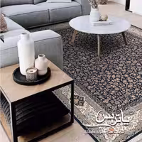 فرش پاتریس 1200شانه  طرح افشان مهربان گل سرمه ای  6متری