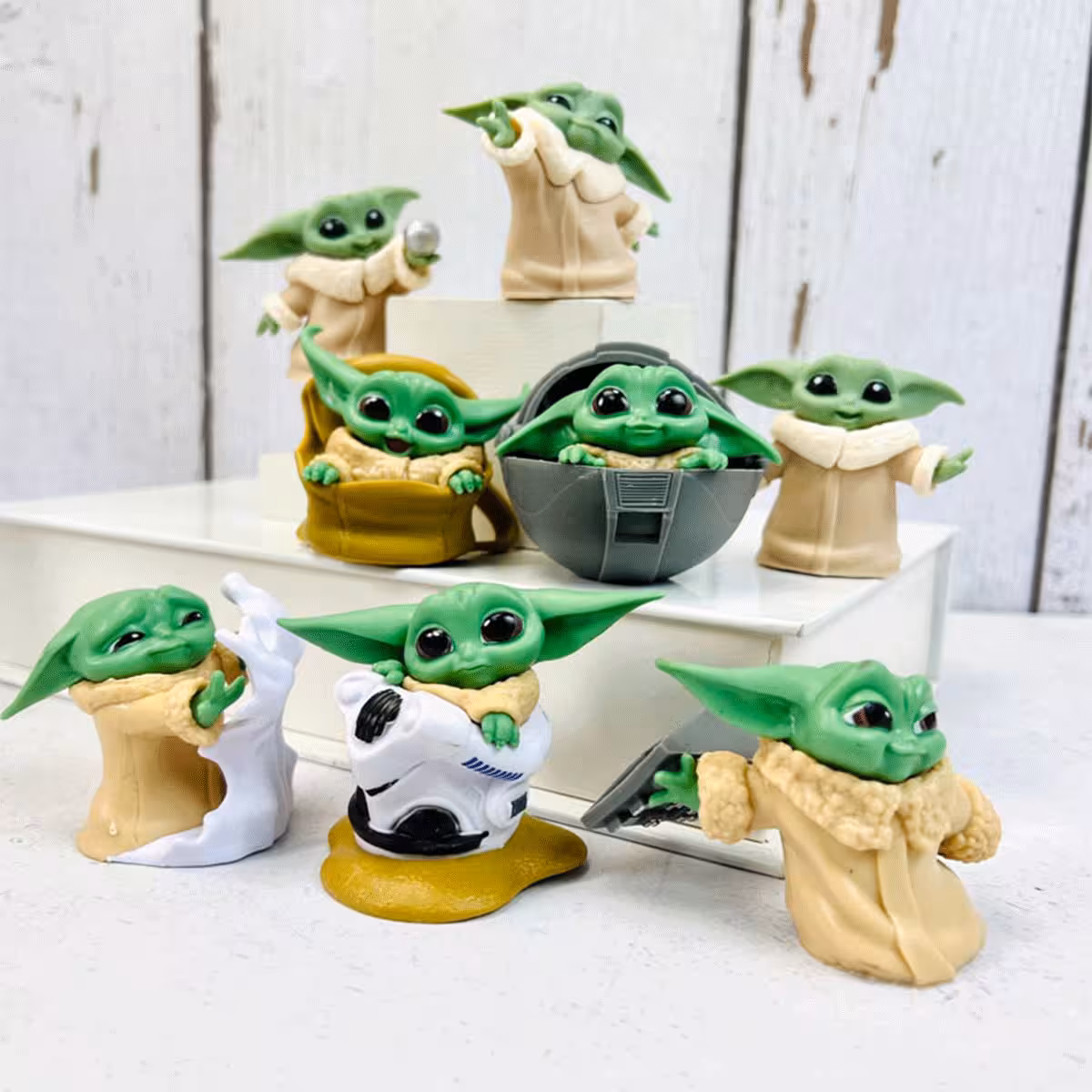 فیگور بیبی یودا baby Yoda  کد 1504 مجموعه 18 عددی