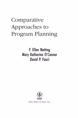 خرید و دانلود نسخه کامل کتاب Comparative Approaches to Program Planning