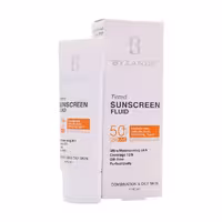 فلوئید ضد آفتاب کرم پودری بژ روشن  SPF50 بیزانس مناسب پوست مختلط و چرب 40 میلی لیتری