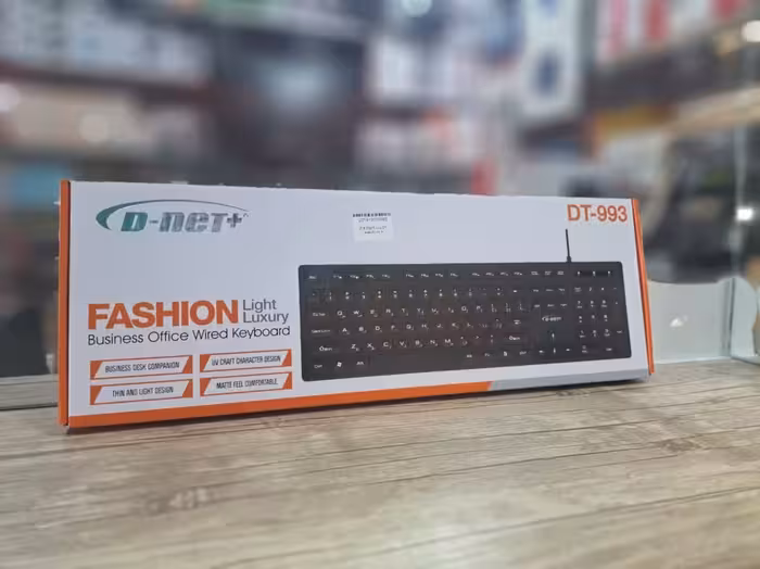 کیبوردسیم دار D-NET DT-993 سفید آبی