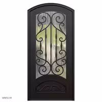 درب ورودی فلزی با پنل شیشه ای مقاوم کد 1175