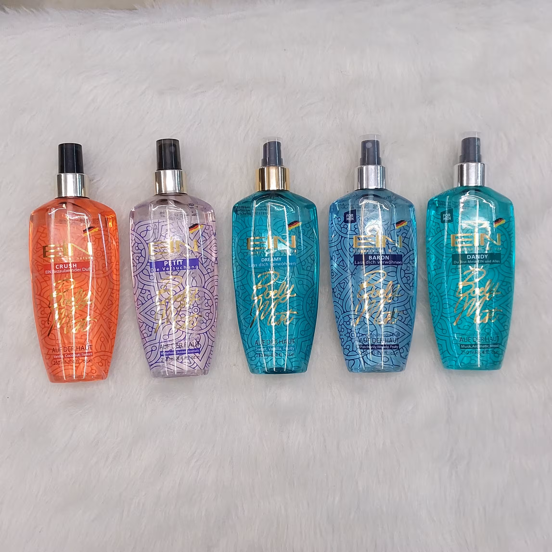 بادی اسپلش EINدر پنج رایحه عالی وخوشبو وماندگاری بالا