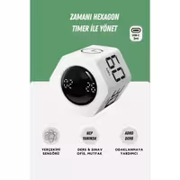 تایمر شش‌ ضلعی  پومودورو Gworke GT-2 | تایمر Flip با طراحی مدرن | مدیریت زمان به روش پومودورو | مناسب برای مطالعه، امتحان و کارهای روزانه | کاربردی در آشپزخانه و محیط‌های آموزشی | ابزار حرفه‌ای برای افزایش تمرکز و بهره‌وری