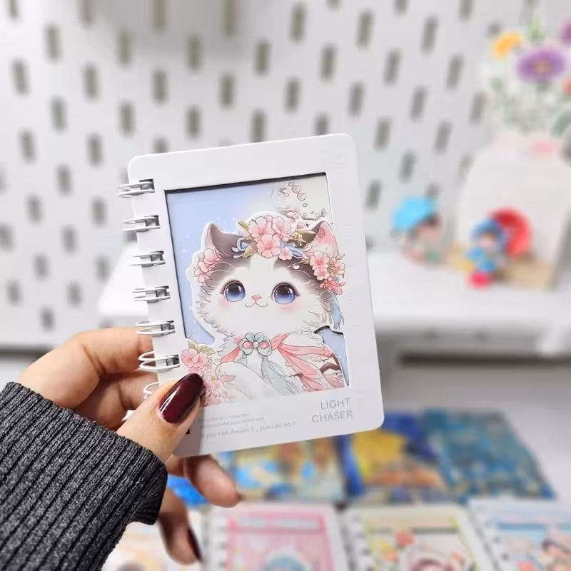 دفترچه دوجلدی طرح گربه