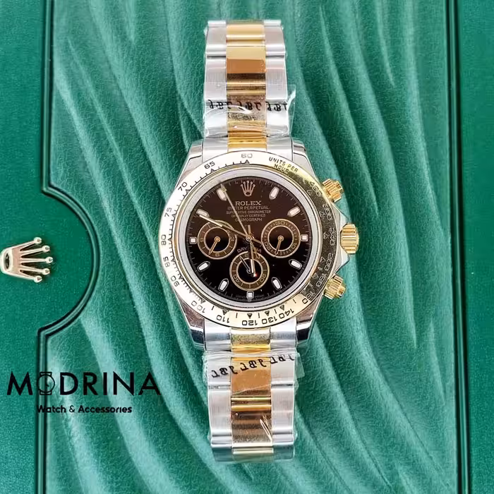 ساعت مردانه رولکس دیتونا طلایی مشکی کیفیت مستر