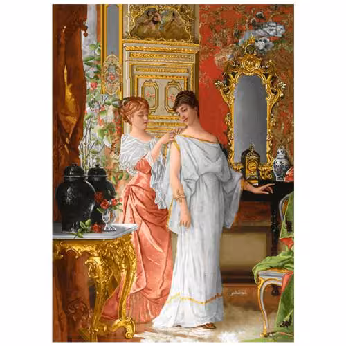 نخ و نقشه فرانسوی طرح دو خواهر کد 24246