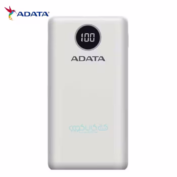 پاور بانک 20.000 میلی آمپر ای دیتا مدل ADATA P20000QCD رنگ سفید