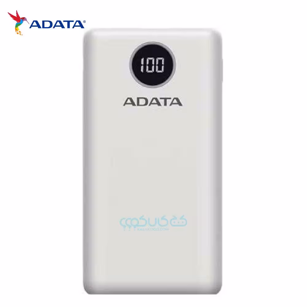 پاور بانک 20.000 میلی آمپر ای دیتا مدل ADATA P20000QCD رنگ سفید