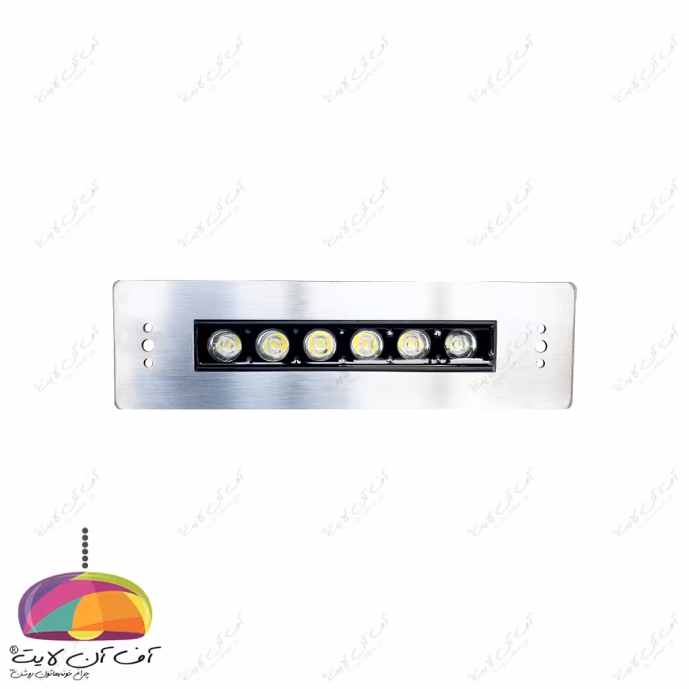 چراغ استخری توکار مستطیل 18 وات RGB بدنه استیل LEDMAN