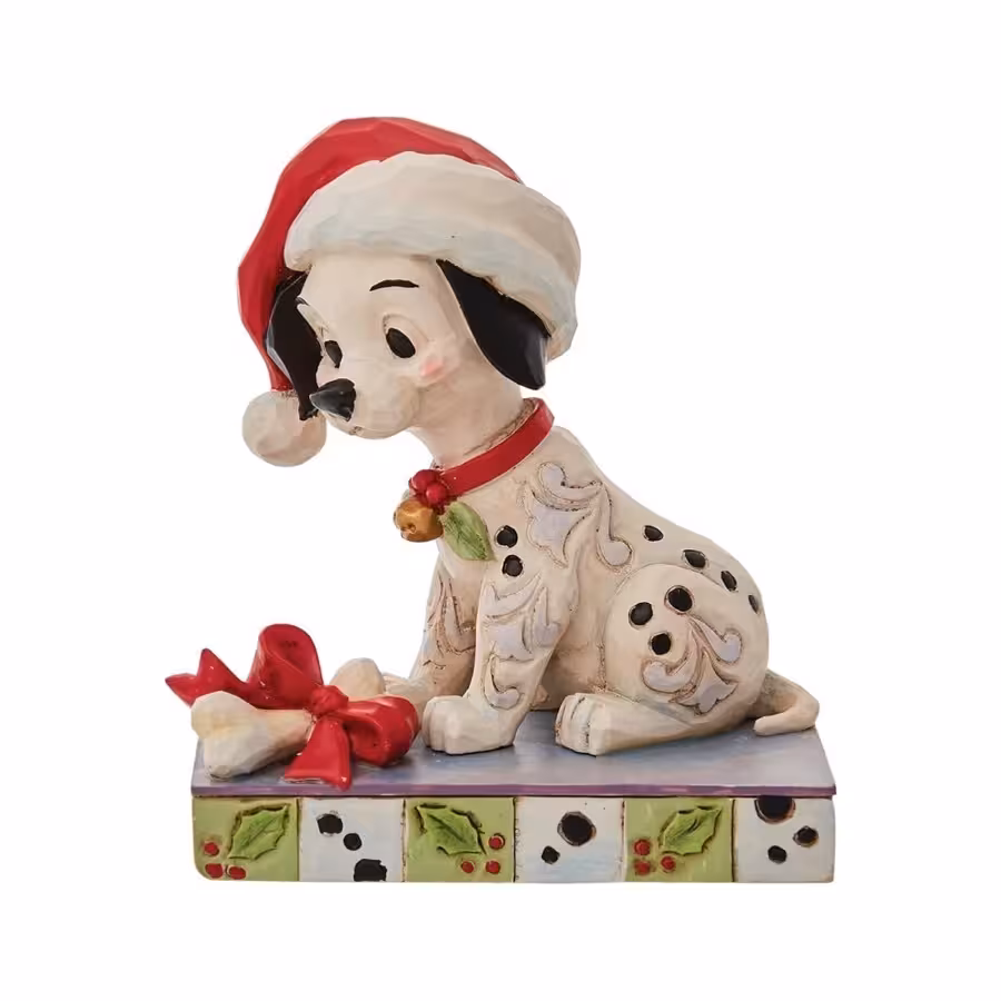 مجسمه دیزنی سگ خالدار Lucky Christmas Figurine