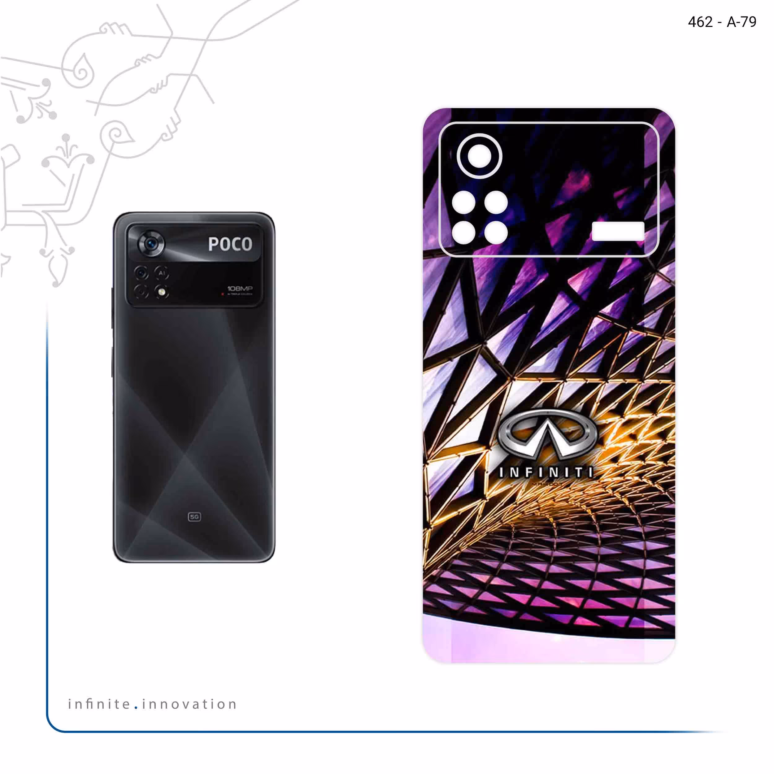 برچسب پوششی ماهوت مدل infinity مناسب برای گوشی موبایل شیائومی Poco X4 Pro 5G