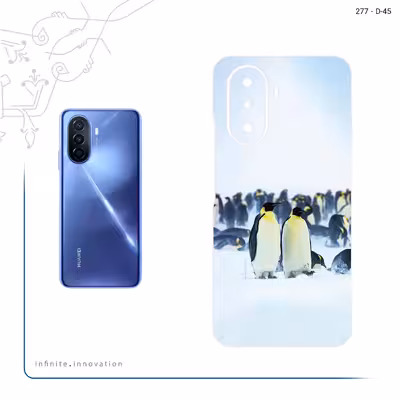 برچسب پوششی ماهوت مدل Penguin مناسب برای گوشی موبایل هوآوی Nova Y70