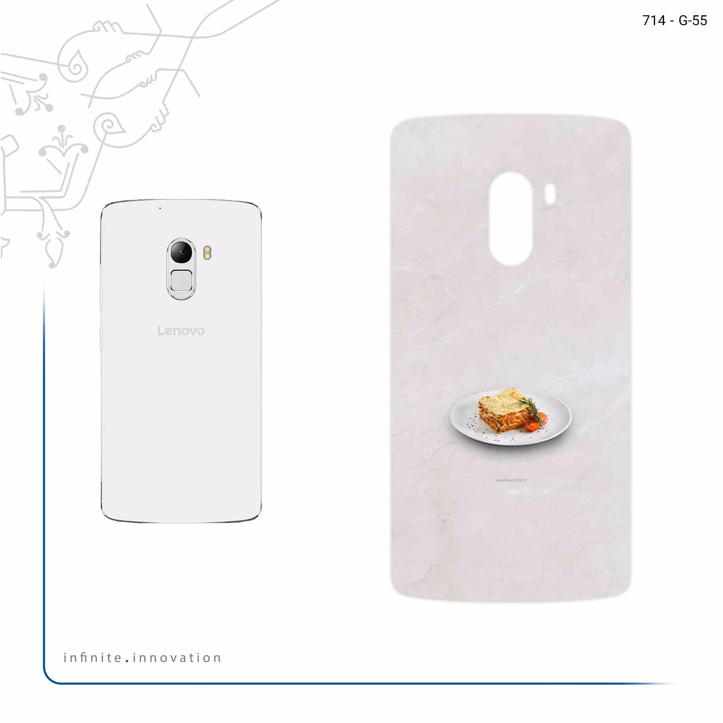 برچسب پوششی ماهوت مدل Lasagne مناسب برای گوشی موبایل لنوو A7010