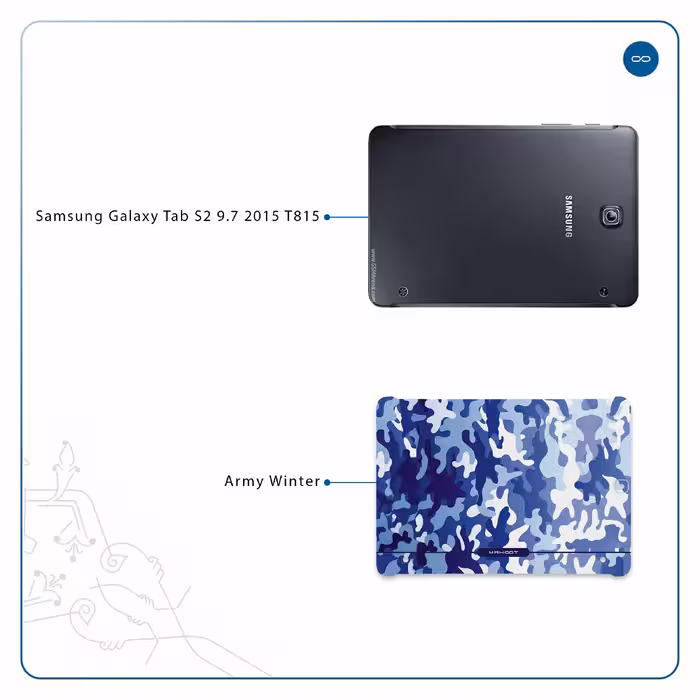 برچسب پوششی ماهوت مدل Army-Winter مناسب برای تبلت سامسونگ Galaxy Tab S2 9.7 2015 T815