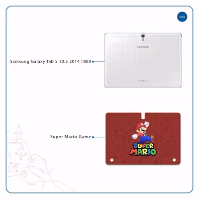 برچسب پوششی ماهوت مدل Super-Mario-Game مناسب برای تبلت سامسونگ Galaxy Tab S 10.5 2014 T800
