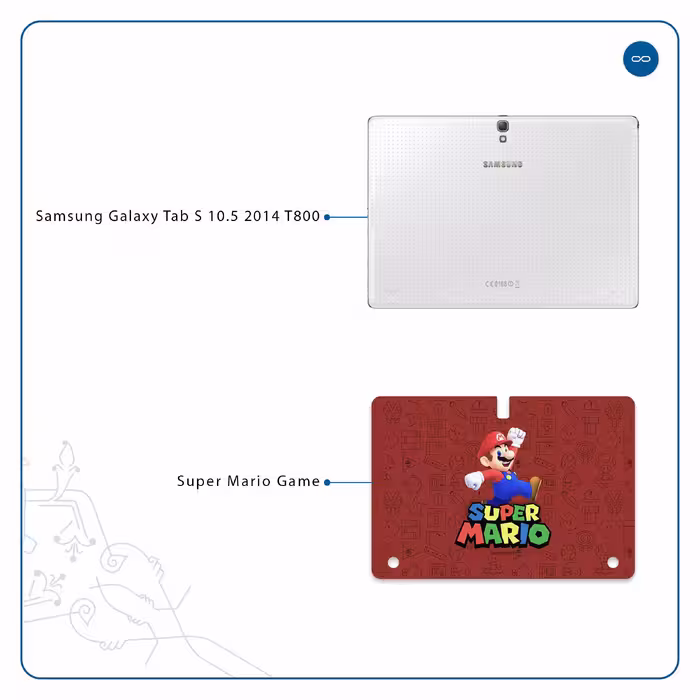 برچسب پوششی ماهوت مدل Super-Mario-Game مناسب برای تبلت سامسونگ Galaxy Tab S 10.5 2014 T800