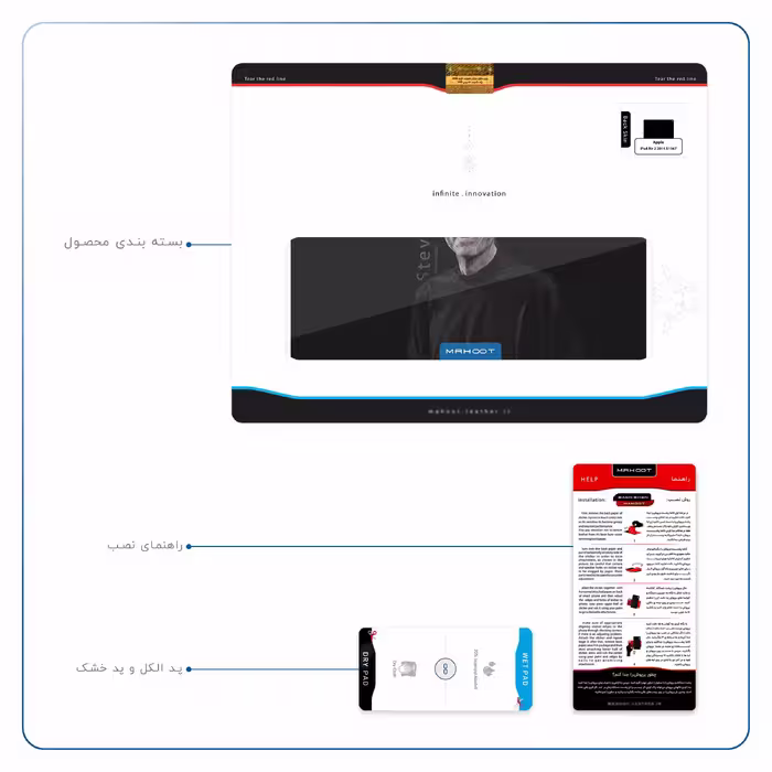 برچسب پوششی ماهوت مدل Steve Jobs مناسب برای تبلت اپل iPad Air 2 2014 A1567