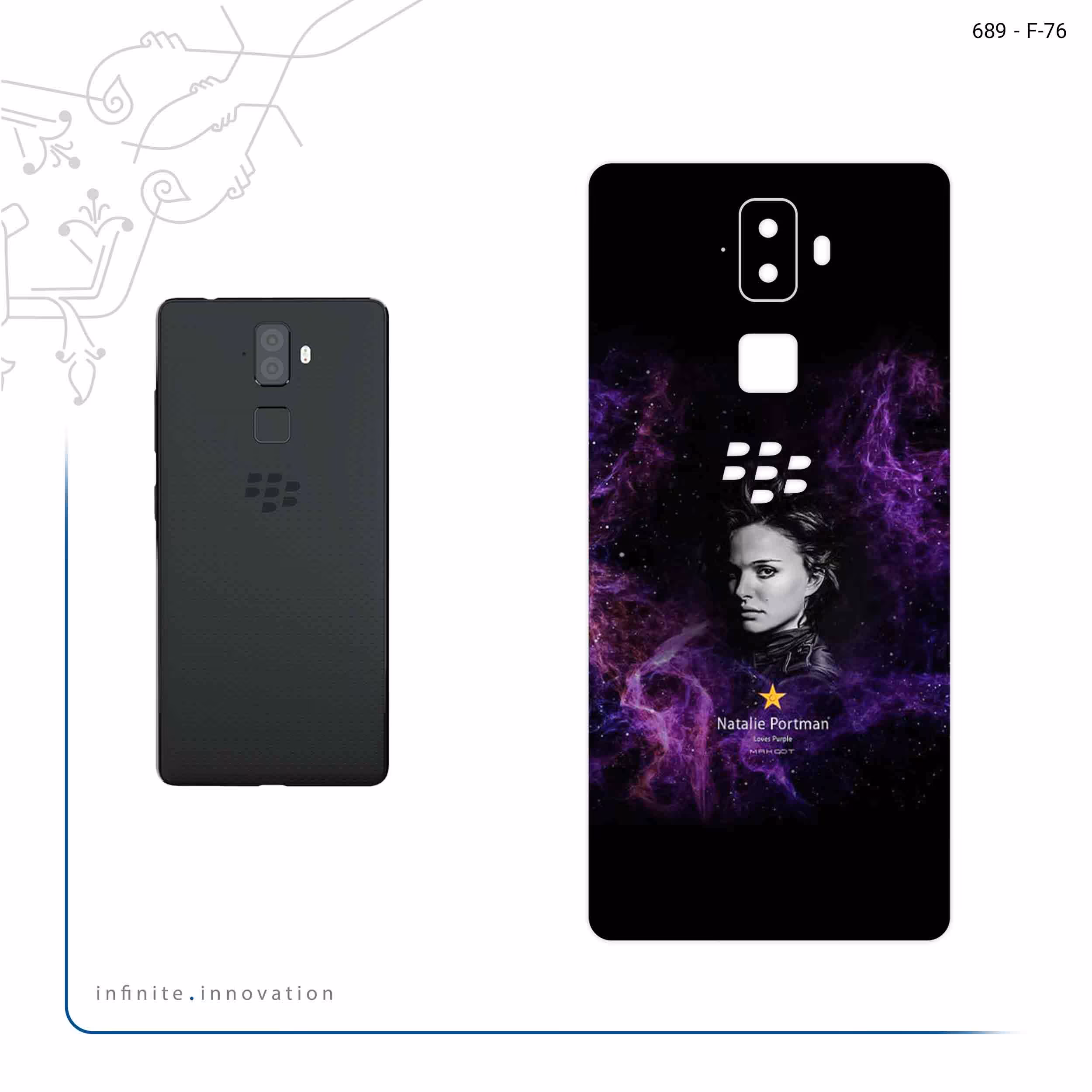 برچسب پوششی ماهوت مدل Natalie Portman مناسب برای گوشی موبایل بلک بری Evolve