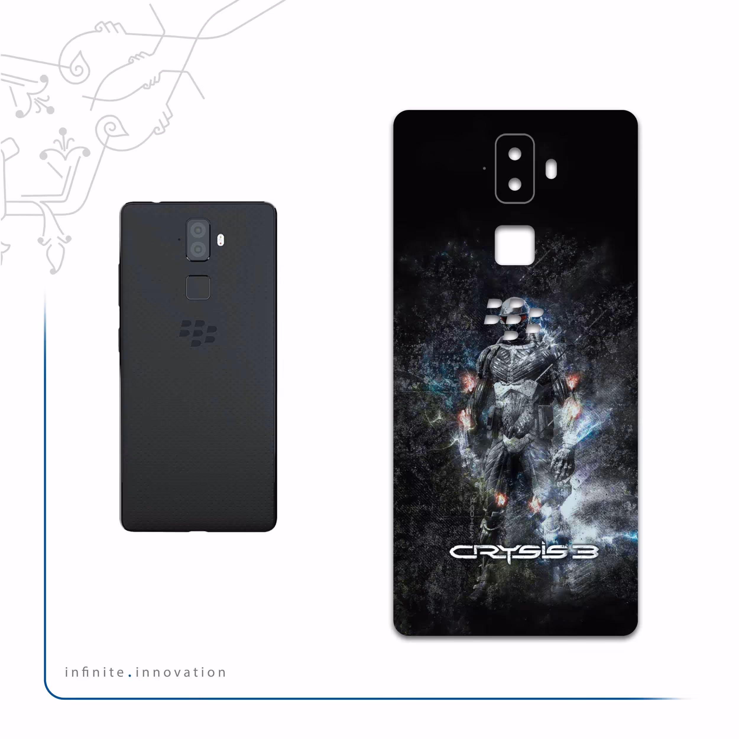 برچسب پوششی ماهوت مدل Crysis مناسب برای گوشی موبایل بلک بری Evolve